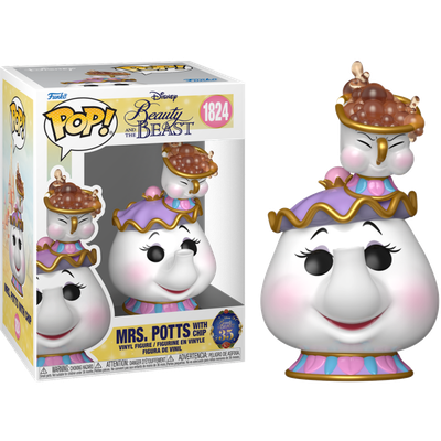 Pre-Order: Beauty and the Beast (1991) - Mrs. Potts with Chip Pop! Vinyl Figure - Mighty Toys Australia