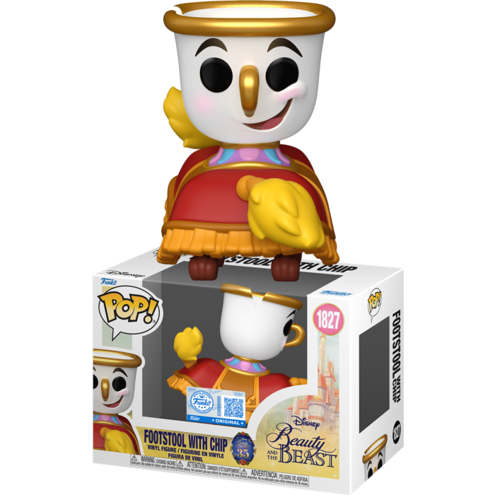 Pre-Order: Beauty and the Beast (1991) - Footstool with Chip Pop! Vinyl Figure - Mighty Toys Australia
