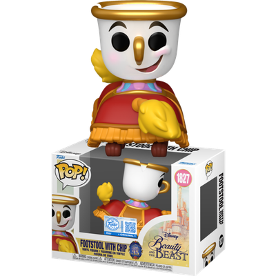Pre-Order: Beauty and the Beast (1991) - Footstool with Chip Pop! Vinyl Figure - Mighty Toys Australia
