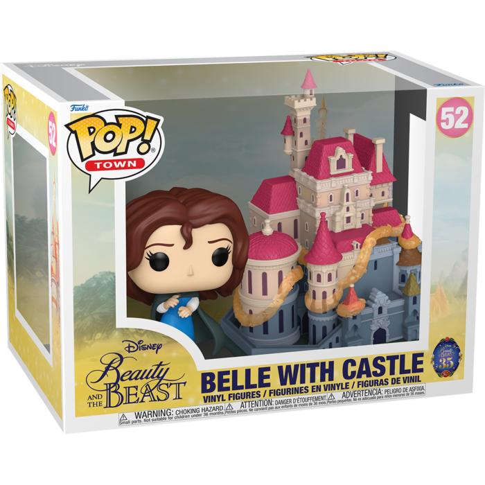 Pre-Order: Beauty and the Beast (1991) - Belle with Castle Pop! Town Vinyl Figure - Mighty Toys Australia