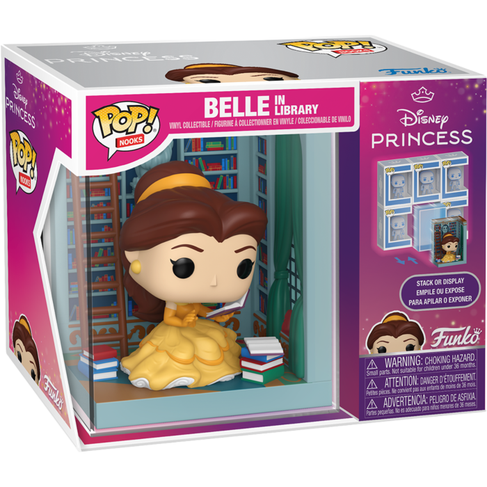 Pre-Order: Beauty and the Beast (1991) - Belle in Library Pop! Nook Vinyl Figure - Mighty Toys Australia