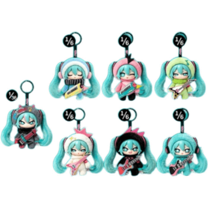 Pre-Order: Hatsune Miku - Punk Rock Blind Box Plush Keychain Figure (1 Random Box) - Mighty Toys Australia