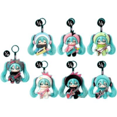 Pre-Order: Hatsune Miku - Punk Rock Blind Box Plush Keychain Figure (1 Random Box) - Mighty Toys Australia