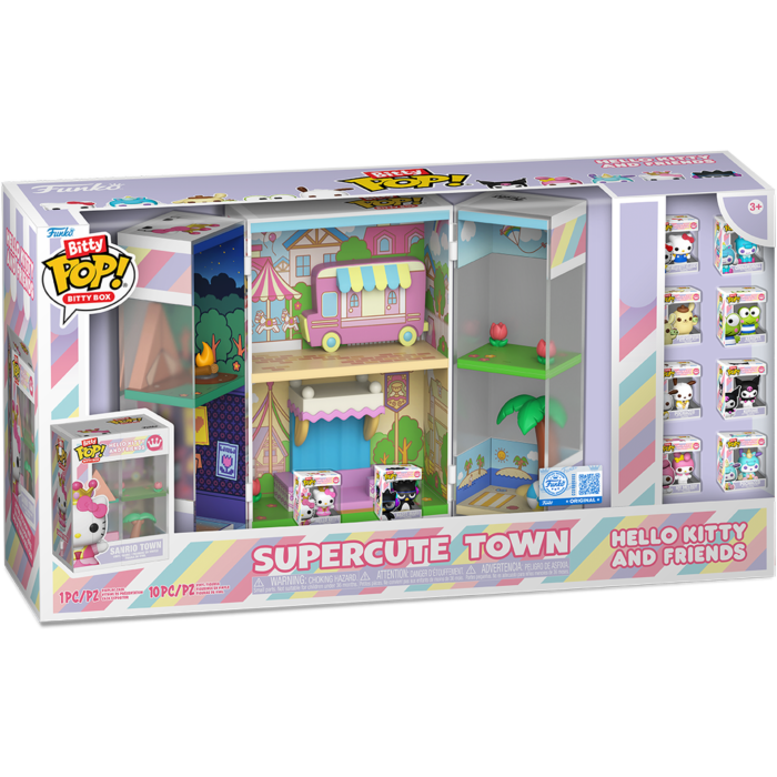 Hello Kitty &amp; Friends - Supercute Town Bitty Pop! Playset with 10 Bitty Pop! Vinyl Figures - Mighty Toys Australia