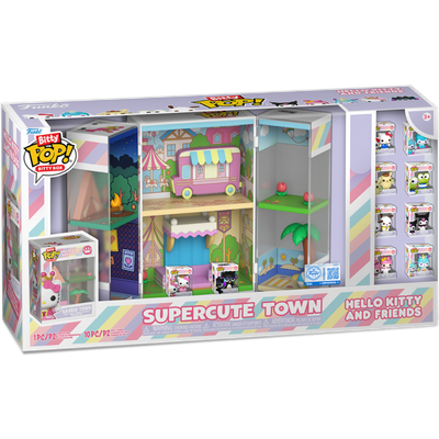 Hello Kitty &amp; Friends - Supercute Town Bitty Pop! Playset with 10 Bitty Pop! Vinyl Figures - Mighty Toys Australia
