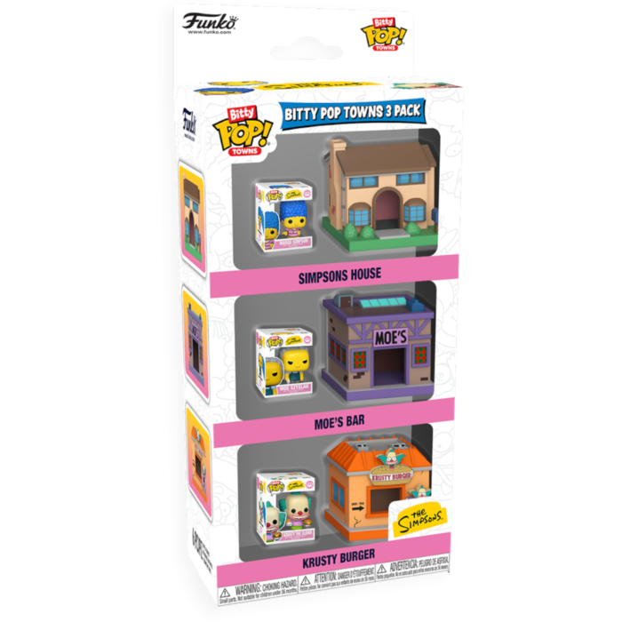 Pre-Order: The Simpsons - Springfield Bitty Pop! Town Vinyl Figure 3-Pack