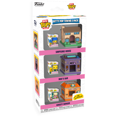 Pre-Order: The Simpsons - Springfield Bitty Pop! Town Vinyl Figure 3-Pack