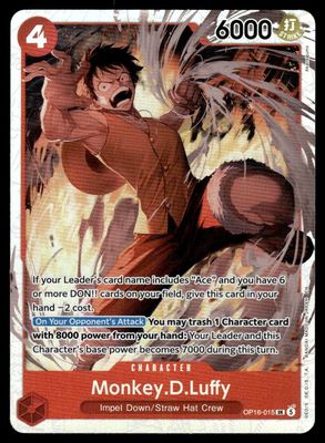 Monkey.D.Luffy Foil SR The Time of Battle OP16-015 NM