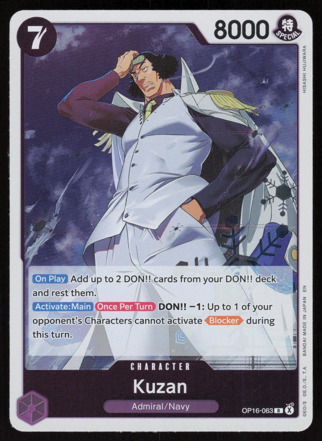 Kuzan Foil R The Time of Battle OP16-063 NM
