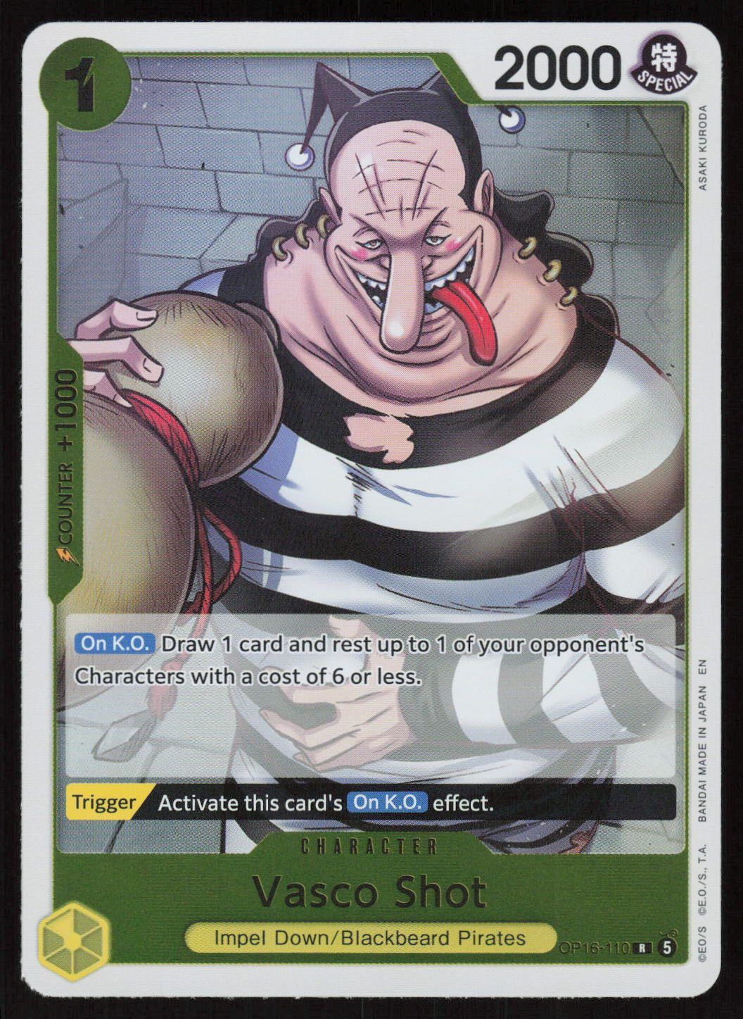 Vasco Shot Foil R The Time of Battle OP16-110 NM