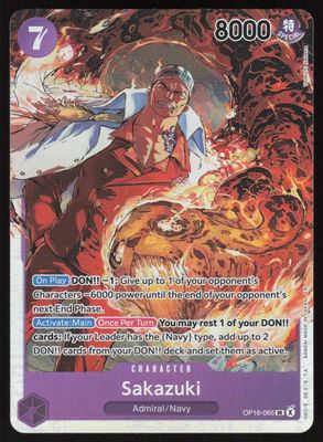Sakazuki Foil SR The Time of Battle OP16-065 NM