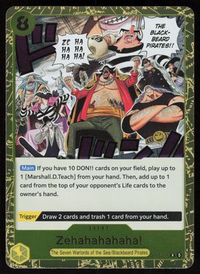 Zehahahahaha! Foil R The Time of Battle OP16-116 NM