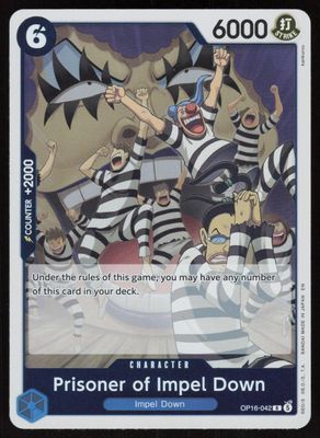 Prisoner of Impel Down Foil R The Time of Battle OP16-042 NM
