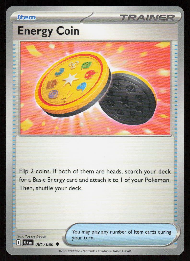 Energy Coin Uncommon SV: Black Bolt 081/086 NM