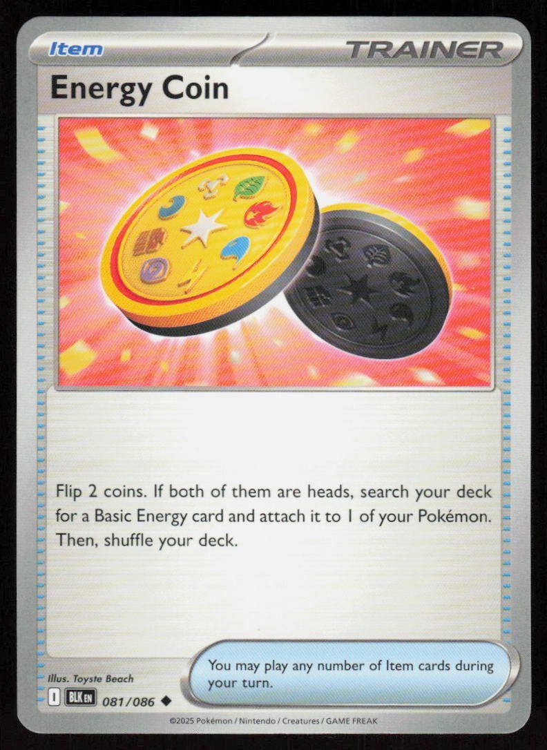 Energy Coin Uncommon SV: Black Bolt 081/086 NM
