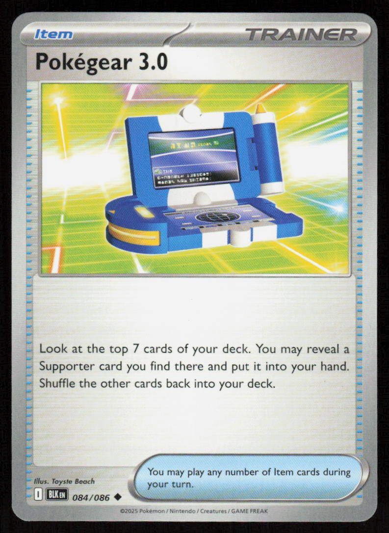 Pokegear 3.0 Uncommon SV: Black Bolt 084/086 NM