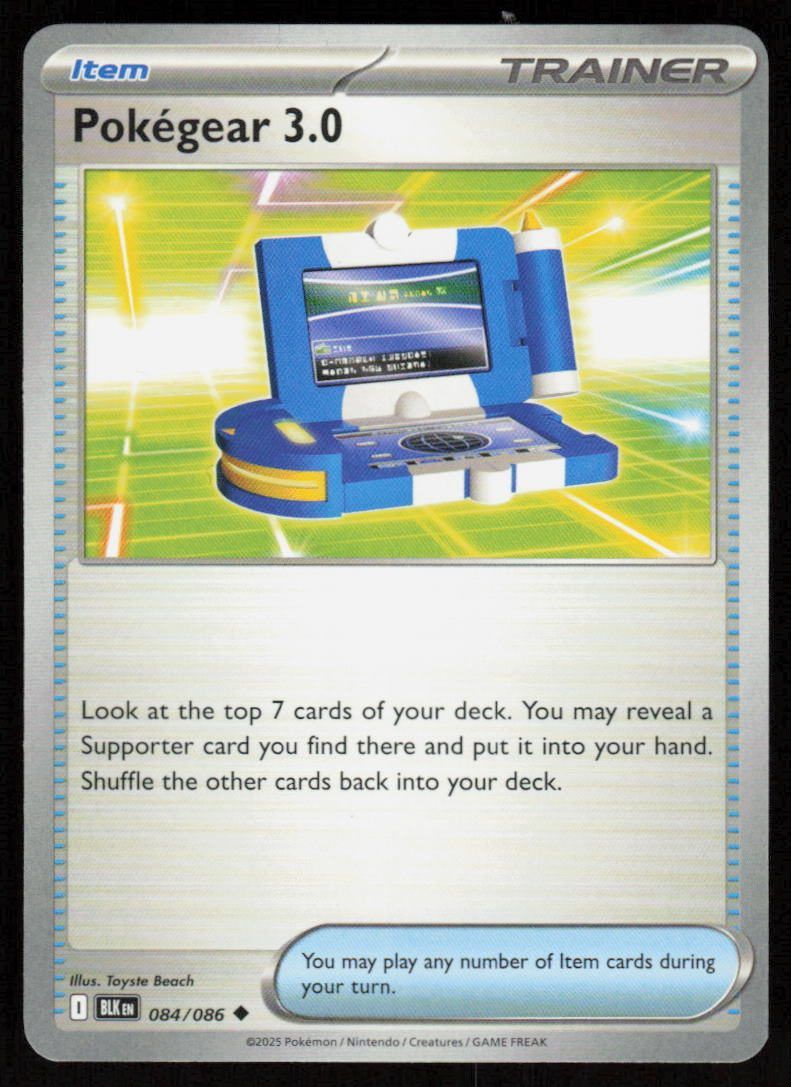 Pokegear 3.0 Uncommon SV: Black Bolt 084/086 NM