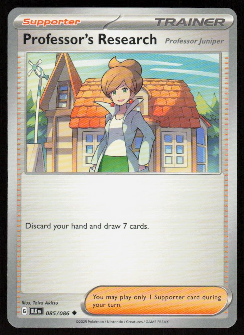 Professor's Research [Professor Juniper] Uncommon SV: Black Bolt 085/086 NM