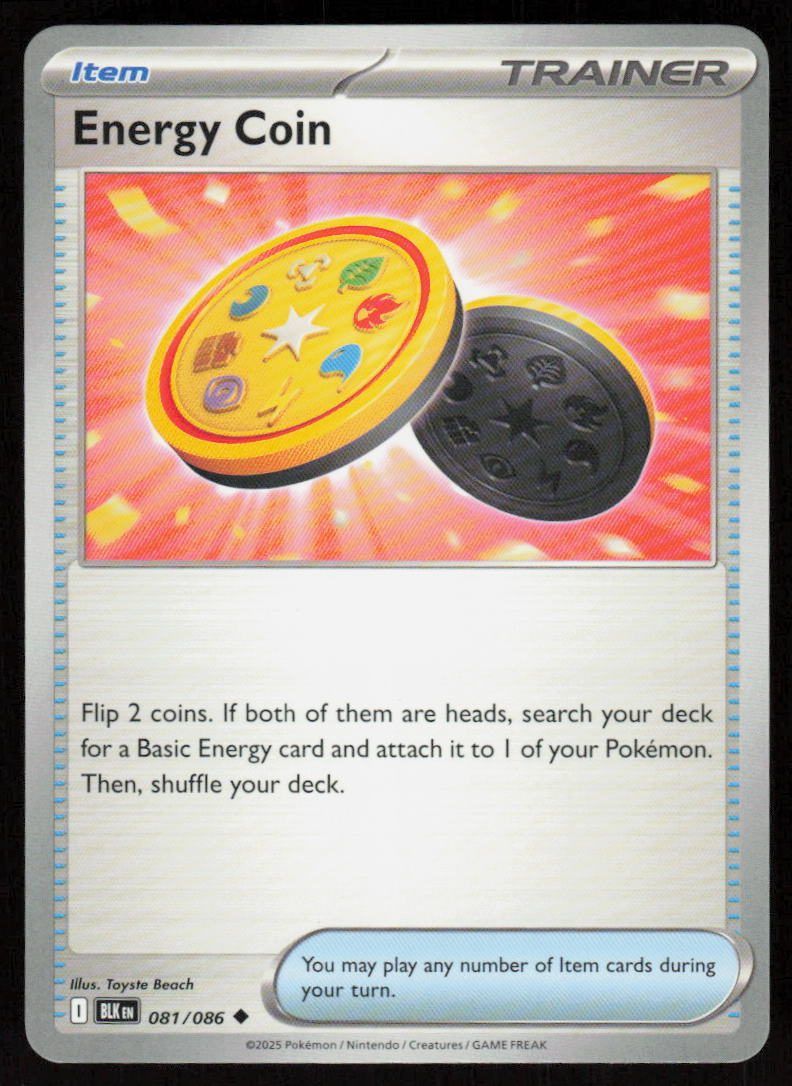 Energy Coin Uncommon SV: Black Bolt 081/086 NM