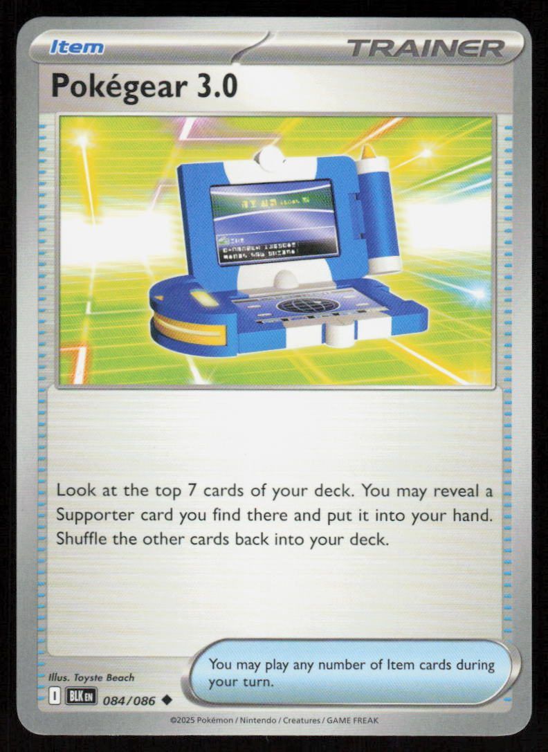 Pokegear 3.0 Uncommon SV: Black Bolt 084/086 NM