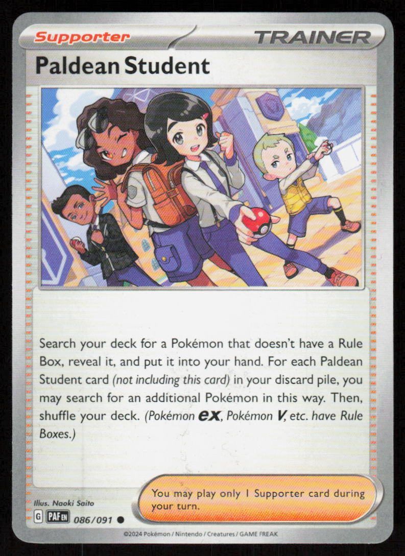 Paldean Student Common SV: Paldean Fates 086/091 NM