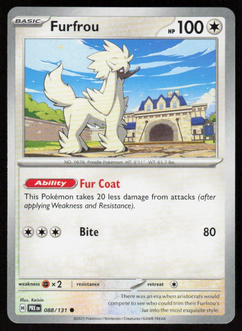 Furfrou Common SV: Prismatic Evolutions 088/131 NM