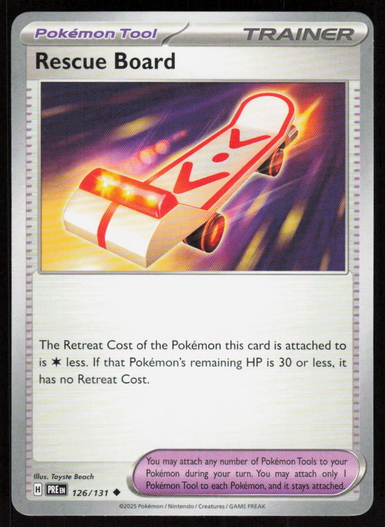 Rescue Board Uncommon SV: Prismatic Evolutions 126/131 NM