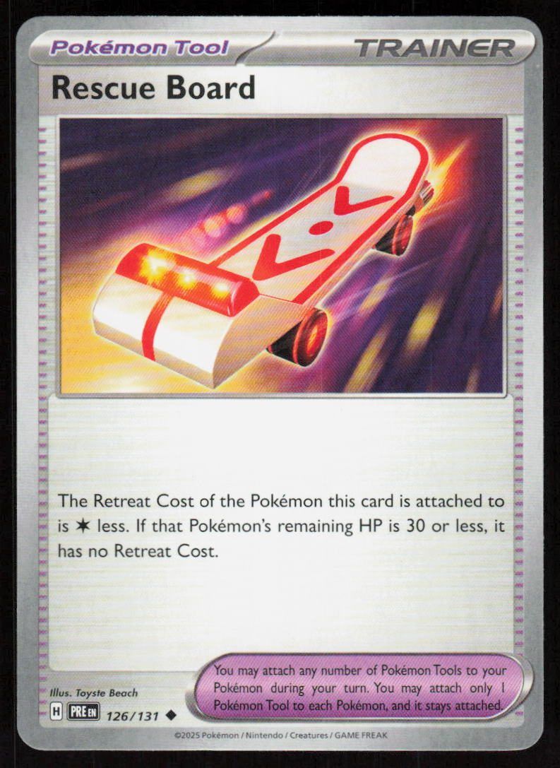 Rescue Board Uncommon SV: Prismatic Evolutions 126/131 NM