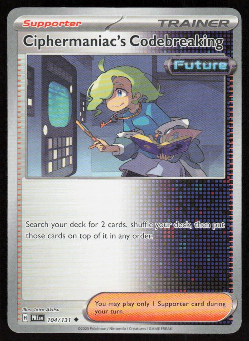 Ciphermaniac's Codebreaking Uncommon SV: Prismatic Evolutions 104/131 NM