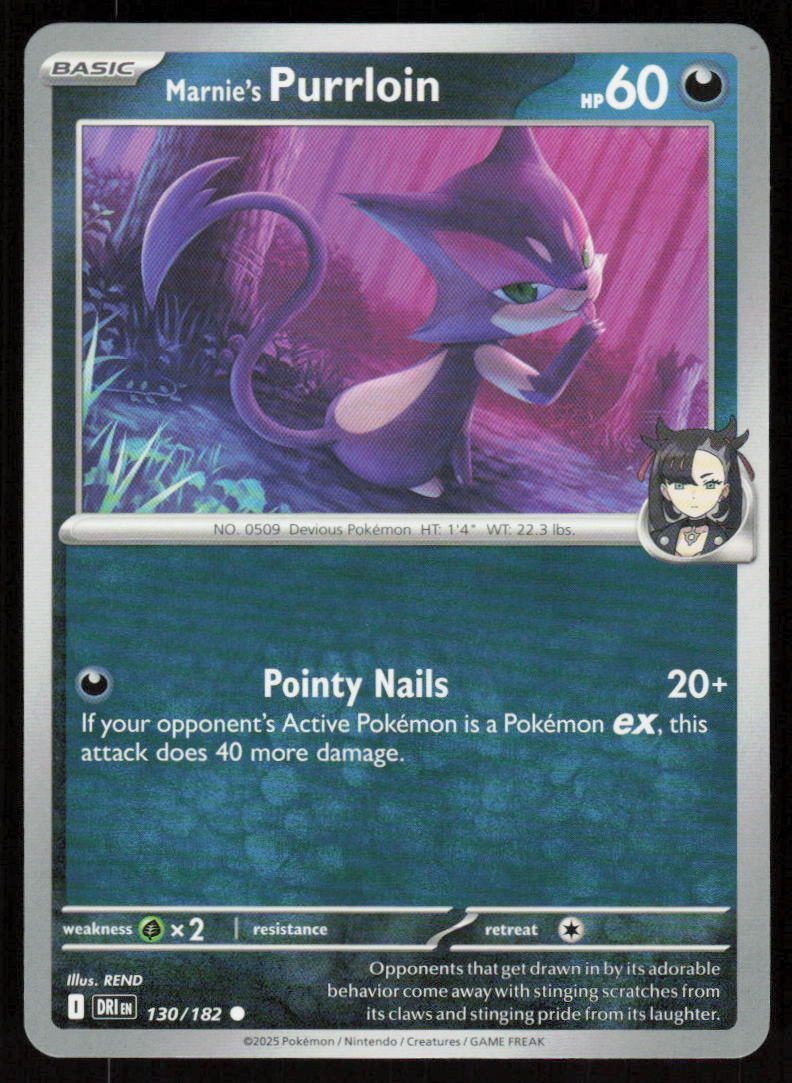 Marnies Purrloin Common SV10: Destined Rivals 130/182 NM
