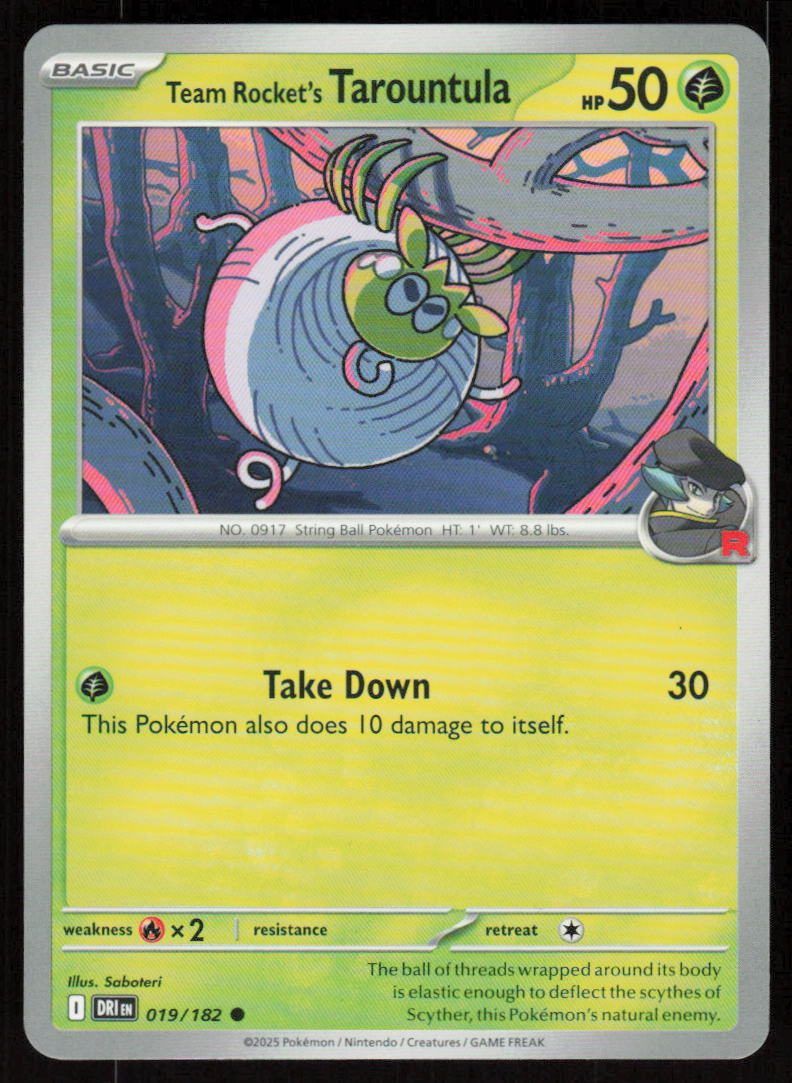 Team Rockets Tarountula Common SV10: Destined Rivals 019/182 NM
