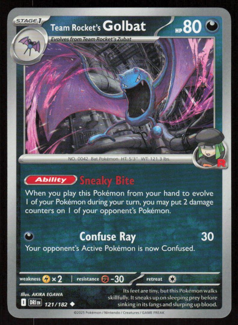 Team Rockets Golbat Uncommon SV10: Destined Rivals 121/182 NM
