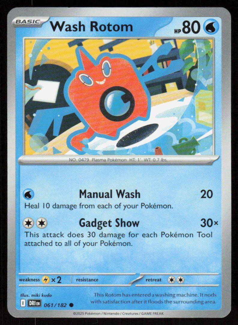 Wash Rotom Common SV10: Destined Rivals 061/182 NM