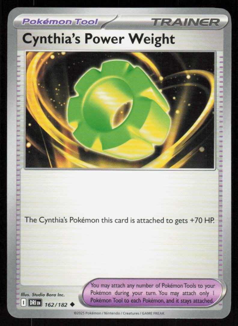 Cynthias Power Weight Uncommon SV10: Destined Rivals 162/182 NM