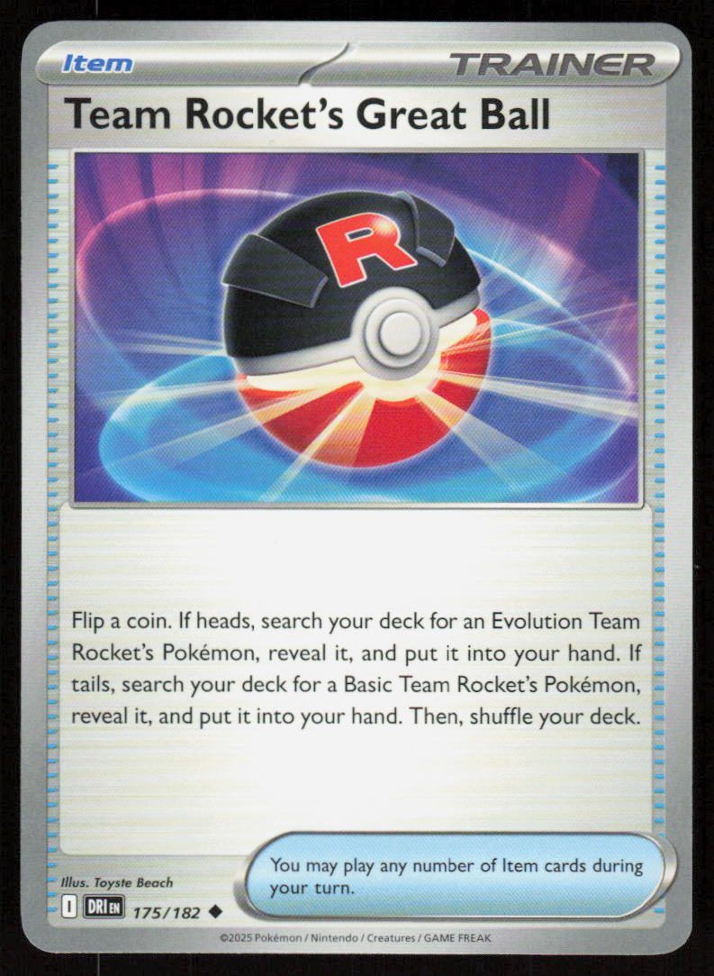 Team Rockets Great Ball Uncommon SV10: Destined Rivals 175/182 NM