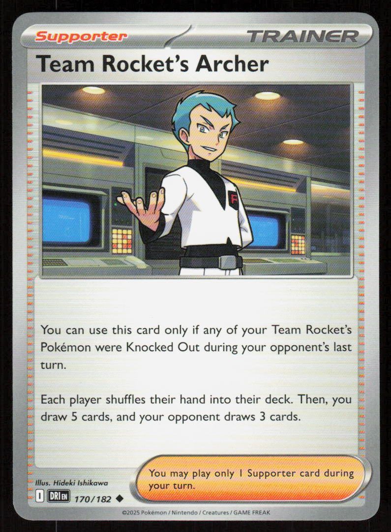 Team Rockets Archer 170 182 Uncommon SV10: Destined Rivals 170/182 NM