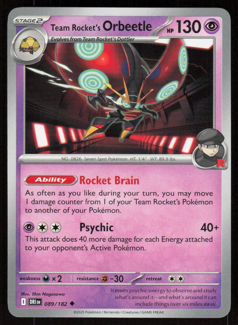 Team Rockets Orbeetle 089 182 Uncommon SV10: Destined Rivals 089/182 NM