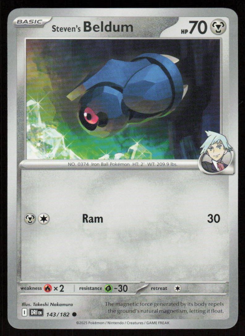 Steven's Beldum Common SV10: Destined Rivals 143/182 NM