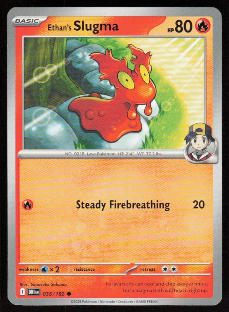 Ethan's Slugma Common SV10: Destined Rivals 035/182 NM