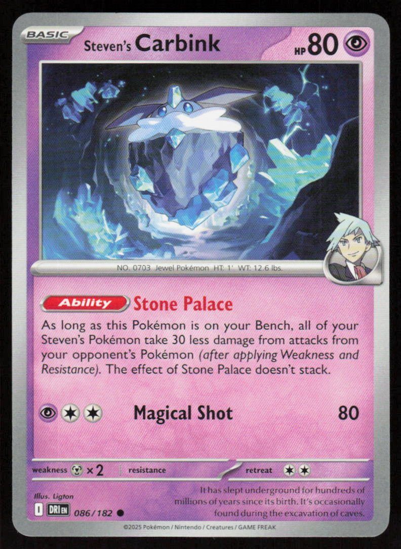 Steven's Carbink Common SV10: Destined Rivals 086/182 NM