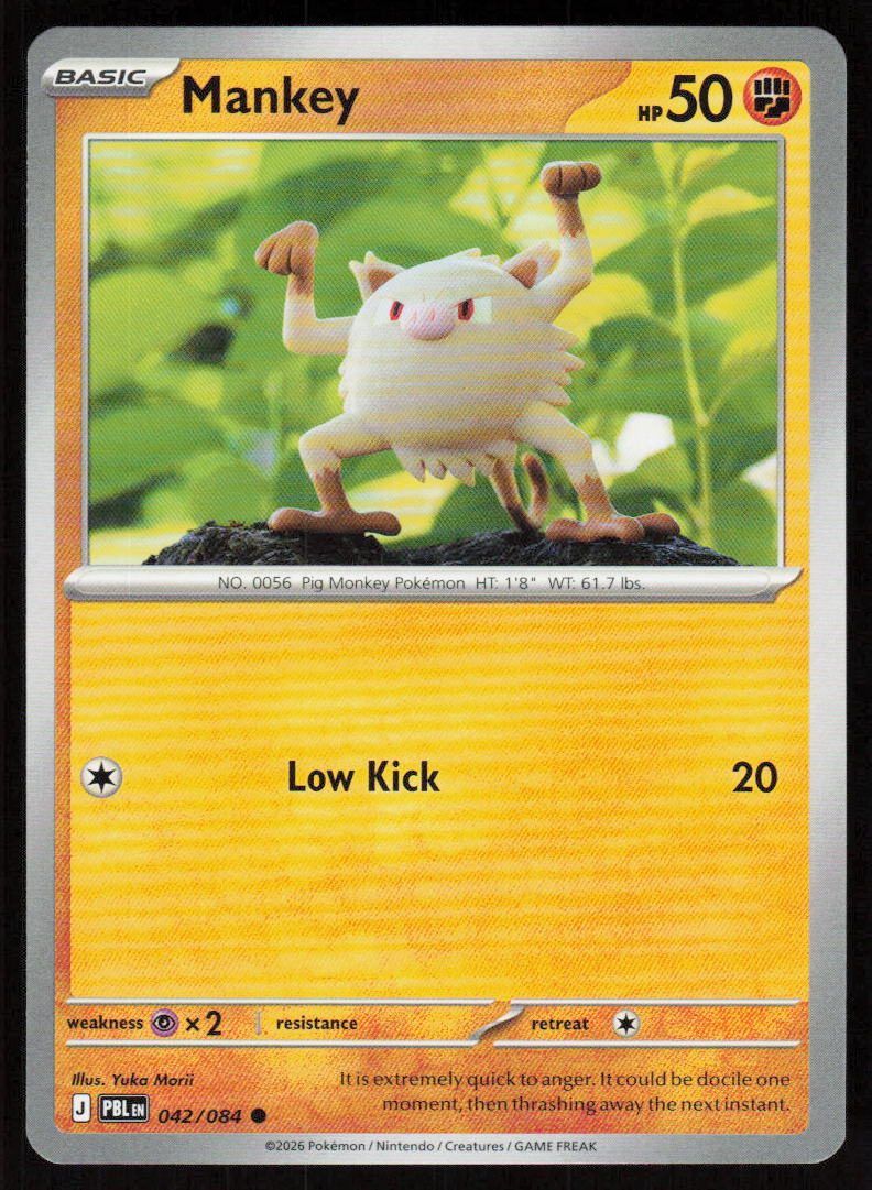 Mankey Common ME05: Pitch Black 042/084 NM