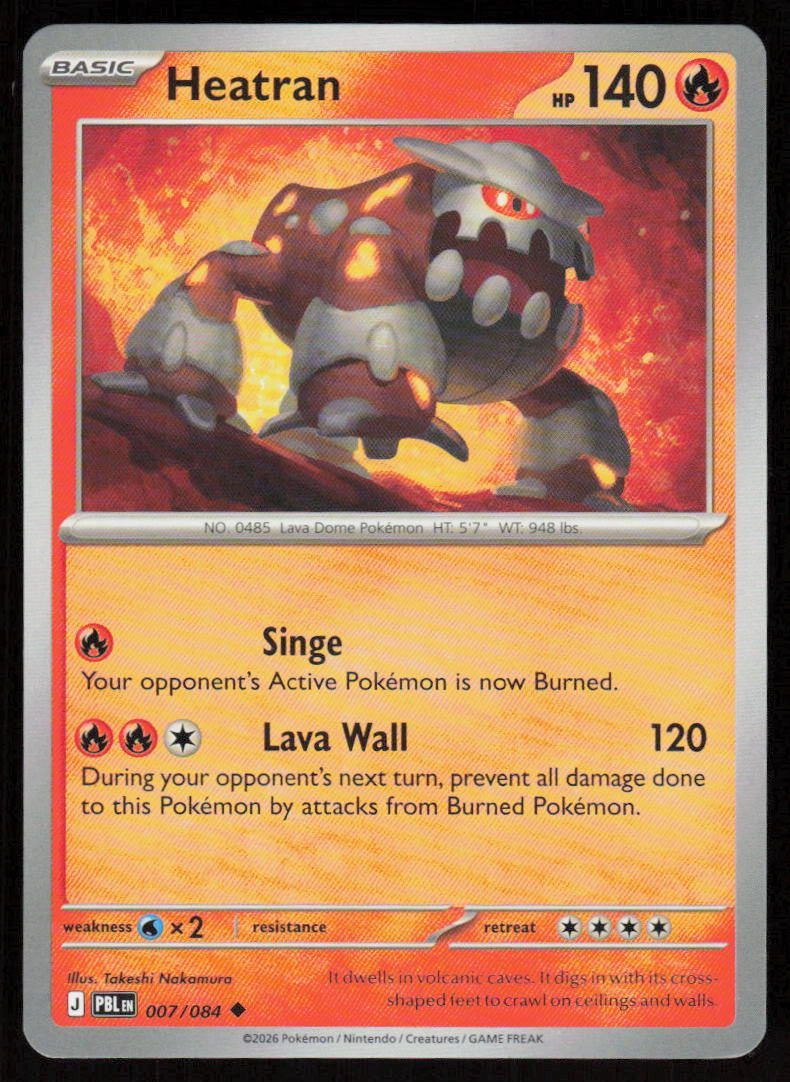 Heatran Uncommon ME05: Pitch Black 007/084 NM