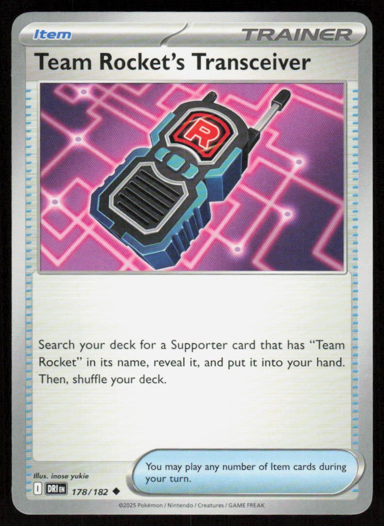 Team Rocket's Transceiver Uncommon SV10: Destined Rivals 178/182 NM