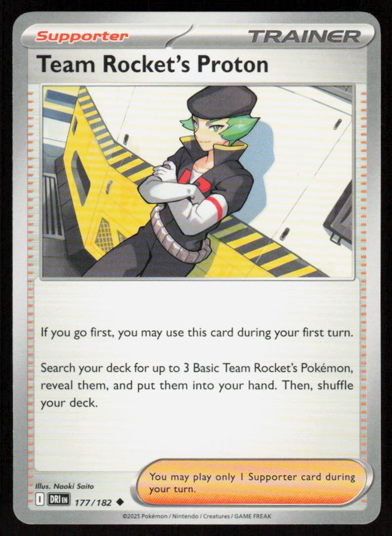 Team Rocket's Proton Uncommon SV10: Destined Rivals 177/182 NM