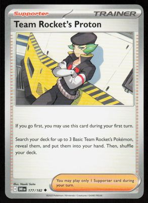 Team Rocket's Proton Uncommon SV10: Destined Rivals 177/182 NM