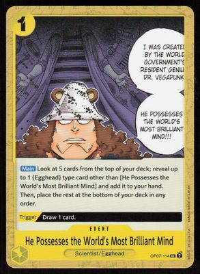 He Possesses the World's Most Brilliant Mind UC 500 Years in the Future OP07-114 NM
