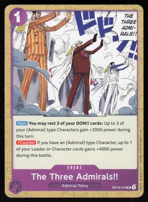 The Three Admirals!! UC The Time of Battle OP16-076 NM
