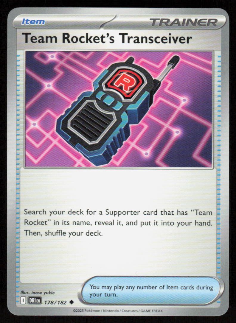 Team Rocket's Transceiver Uncommon SV10: Destined Rivals 178/182 NM