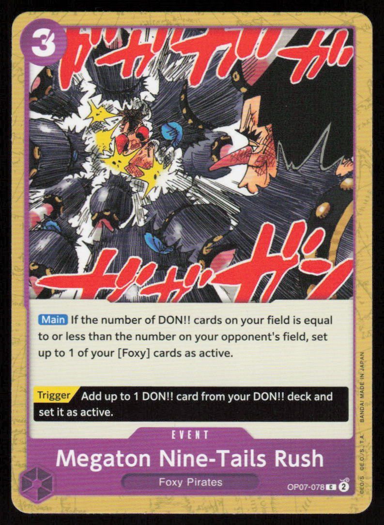 Megaton Nine-Tails Rush C 500 Years in the Future OP07-078 NM
