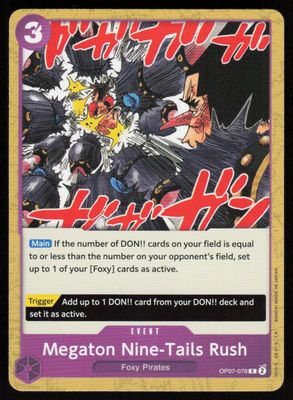 Megaton Nine-Tails Rush C 500 Years in the Future OP07-078 NM